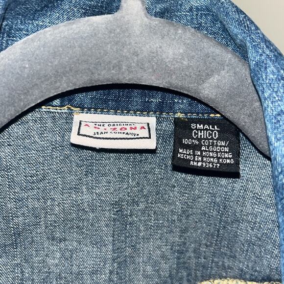 Vintage Arizona Women Jean Jacket Long Sleeve Dual Zipper - Picture 2 of 3